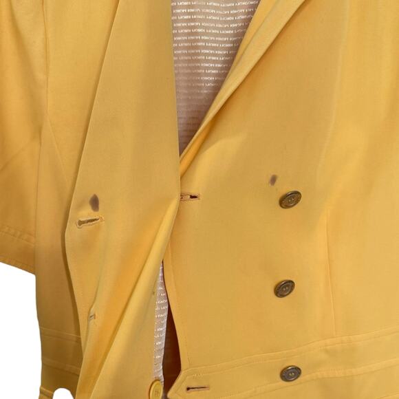 Vintage Mondi Size 44 Blazer & Shorts Set Sunshine Yellow Coastal Old Money Mod - Picture 16 of 16